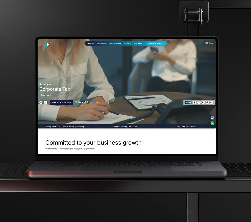 FinPrime Consulting Website - Fintech UX & Data Strategy Platform Built by Zorro AE