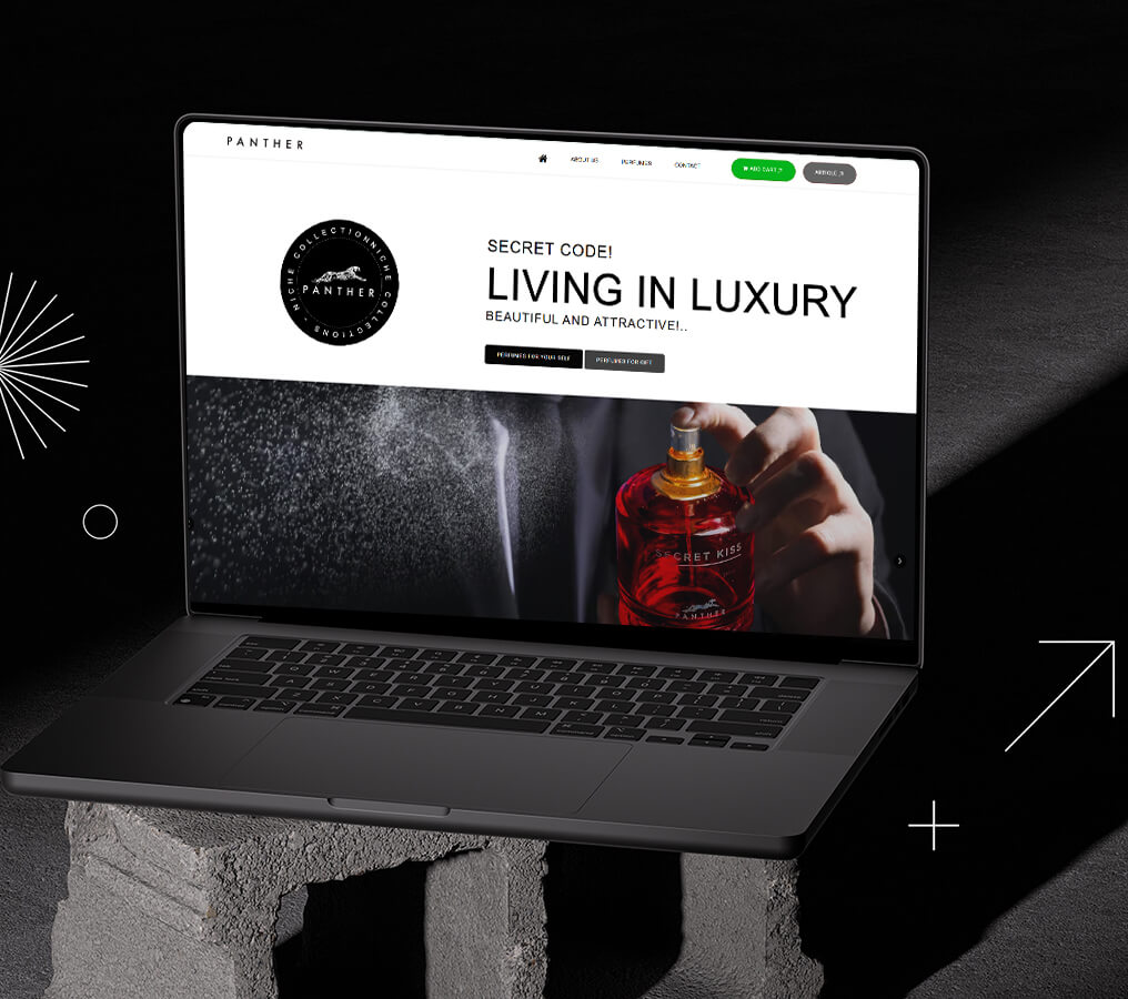 Panther Perfume E-Commerce Website - Bold, Dark Package Branding by Zorro Studios