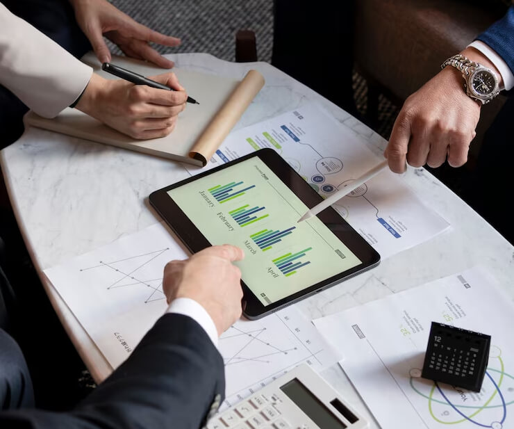 Senior Financial Analysts Working on Cost Optimization and Forecasting in UAE Office